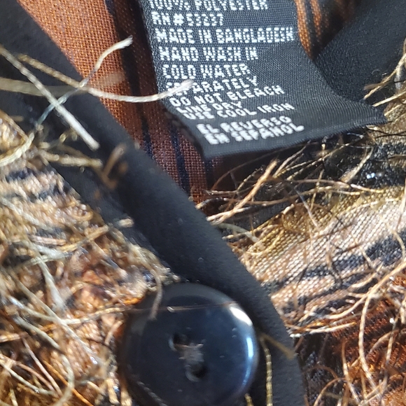 Mlle Gabriel Tiger Giraffe Jungle Print Eyelash Cardigan Size 16 - Picture 6 of 9